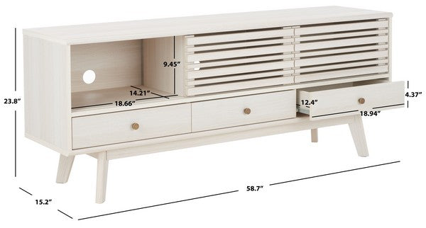 ALATAR 3 DRAWER 1 SHELF MEDIA STAND