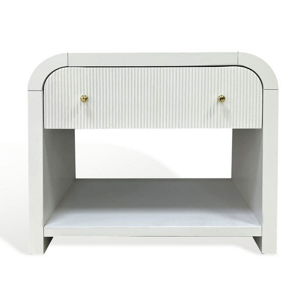 LIABELLA 1 DRAWER CURVED NIGHTSTAND