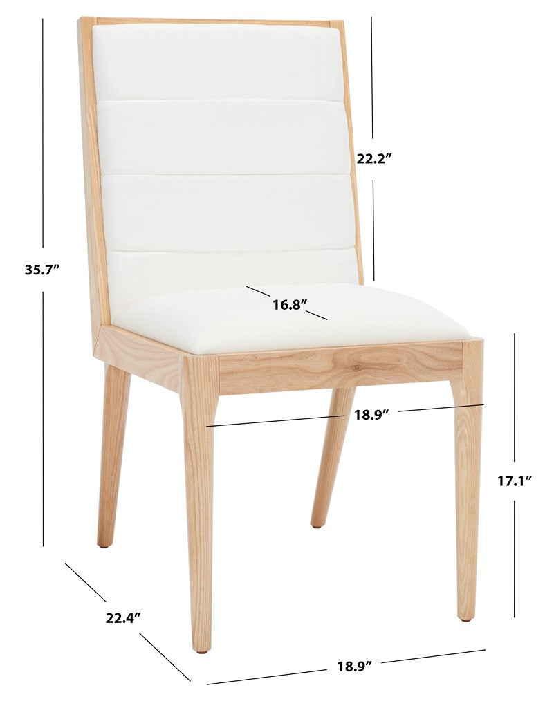 ESSZIMMERSTUHL „LAYCEE“ AUS LEINEN UND HOLZ