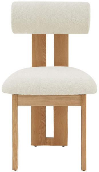 HALLOWAY BOUCLE AND WOOD DINING CHAIR