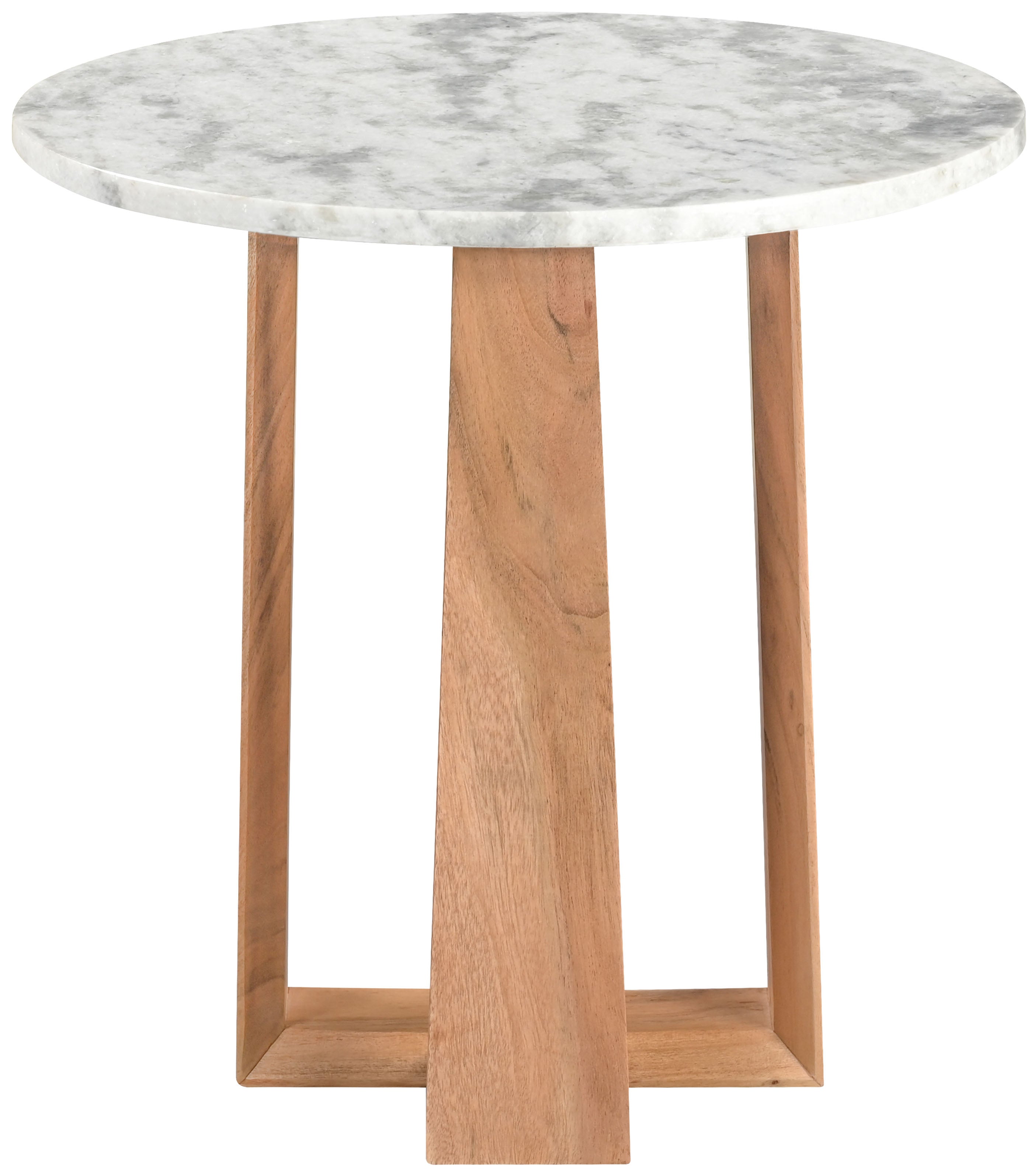 TRENTON ROUND MARBLE TOP ACCENT TABLE