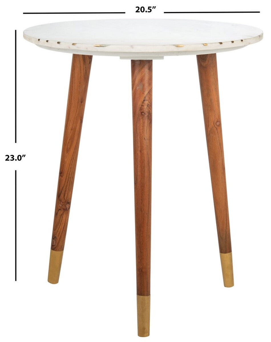 VALERIE ROUND MARBLE ACCENT TABLE