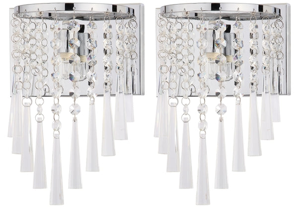 TILLY CHROME 10 INCH H BEADED WALL SCONCE (SET OF 2)