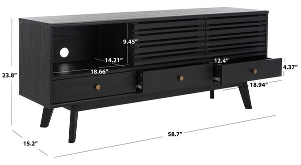 ALATAR 3 DRAWER 1 SHELF MEDIA STAND