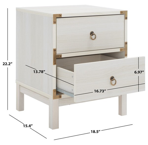 TABLE DE CHEVET 2 TIROIRS GALIO