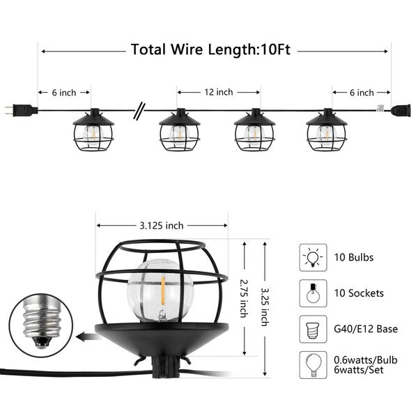 AGITHA LED OUTDOOR STRING LIGHTS