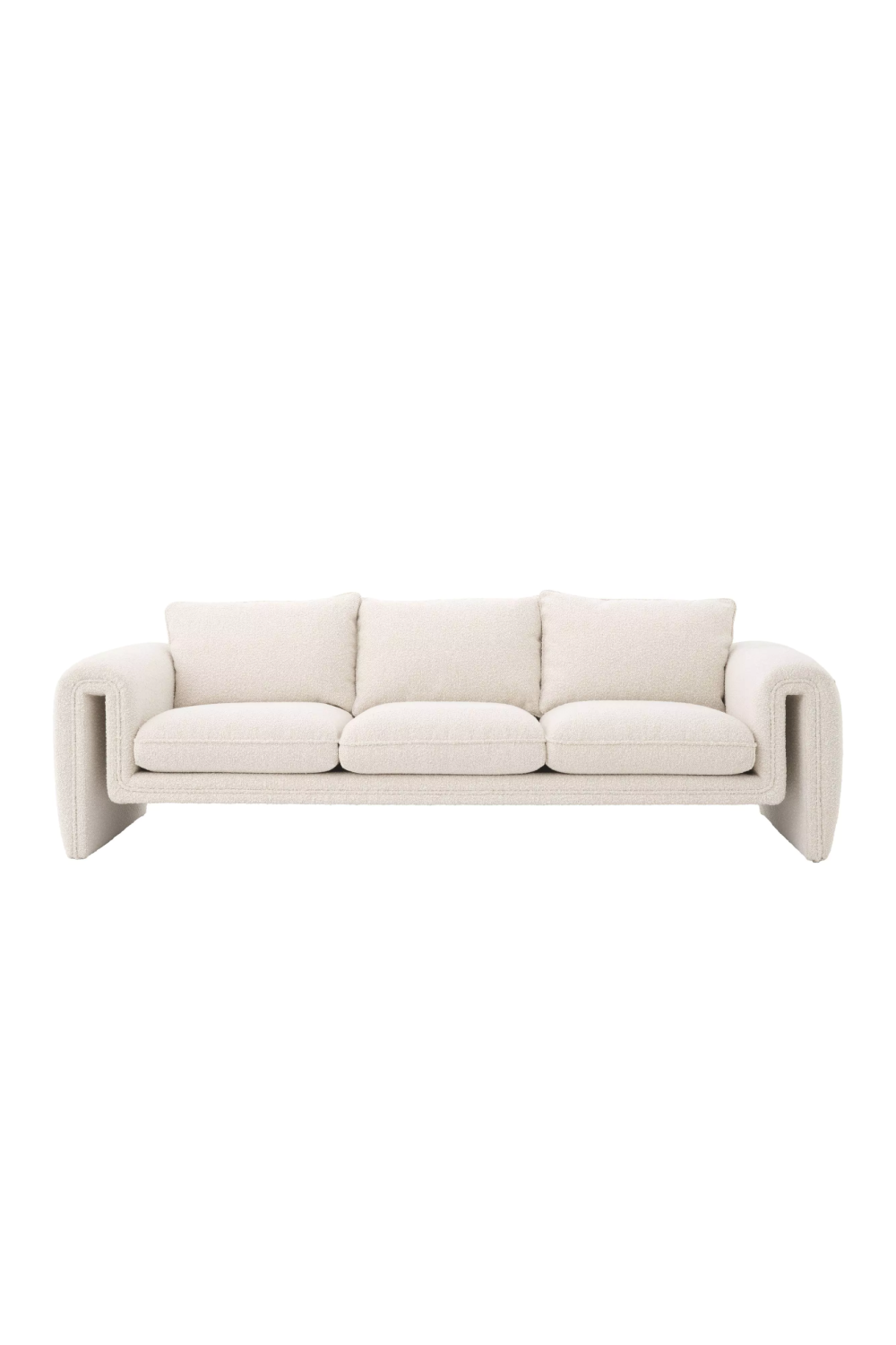 Cremefarbenes Bouclé-Polstersofa | Eichholtz Tondo